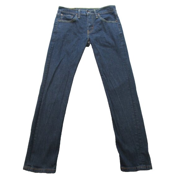 Levis 511 Jeans Slim Fit Dark Wash Stretch Denim Mens 29x30 Blue Cotton Blend - Picture 1 of 10